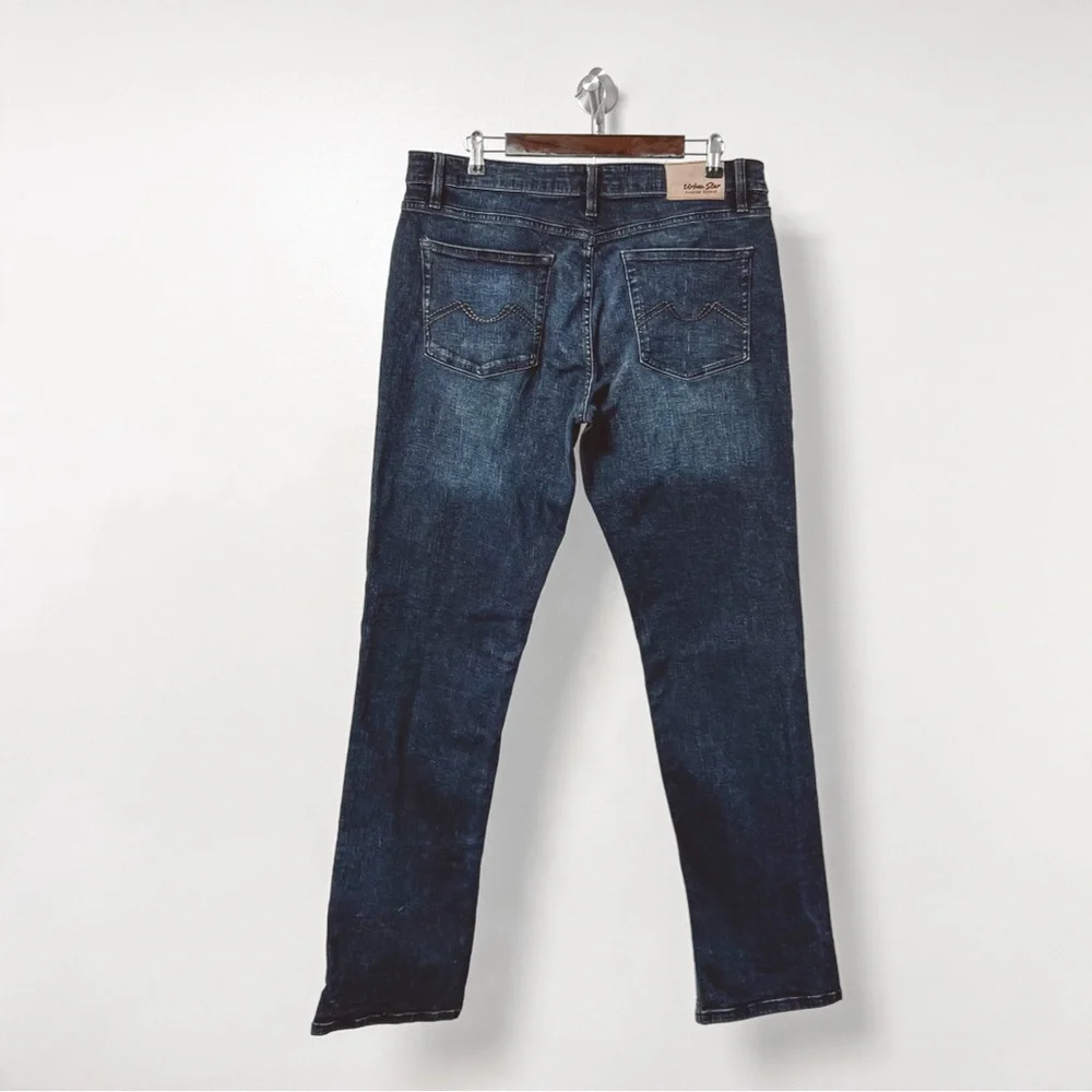 Men's Urban‎ Star Relaxed Straight Leg Denim Jeans Dark Wash 36 x 36